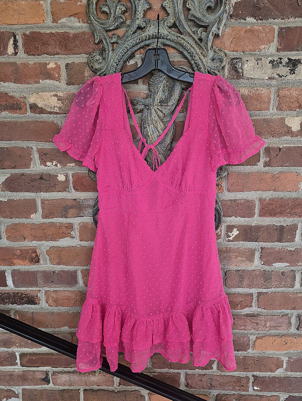 Lulus Hot Pink Chiffon Dress